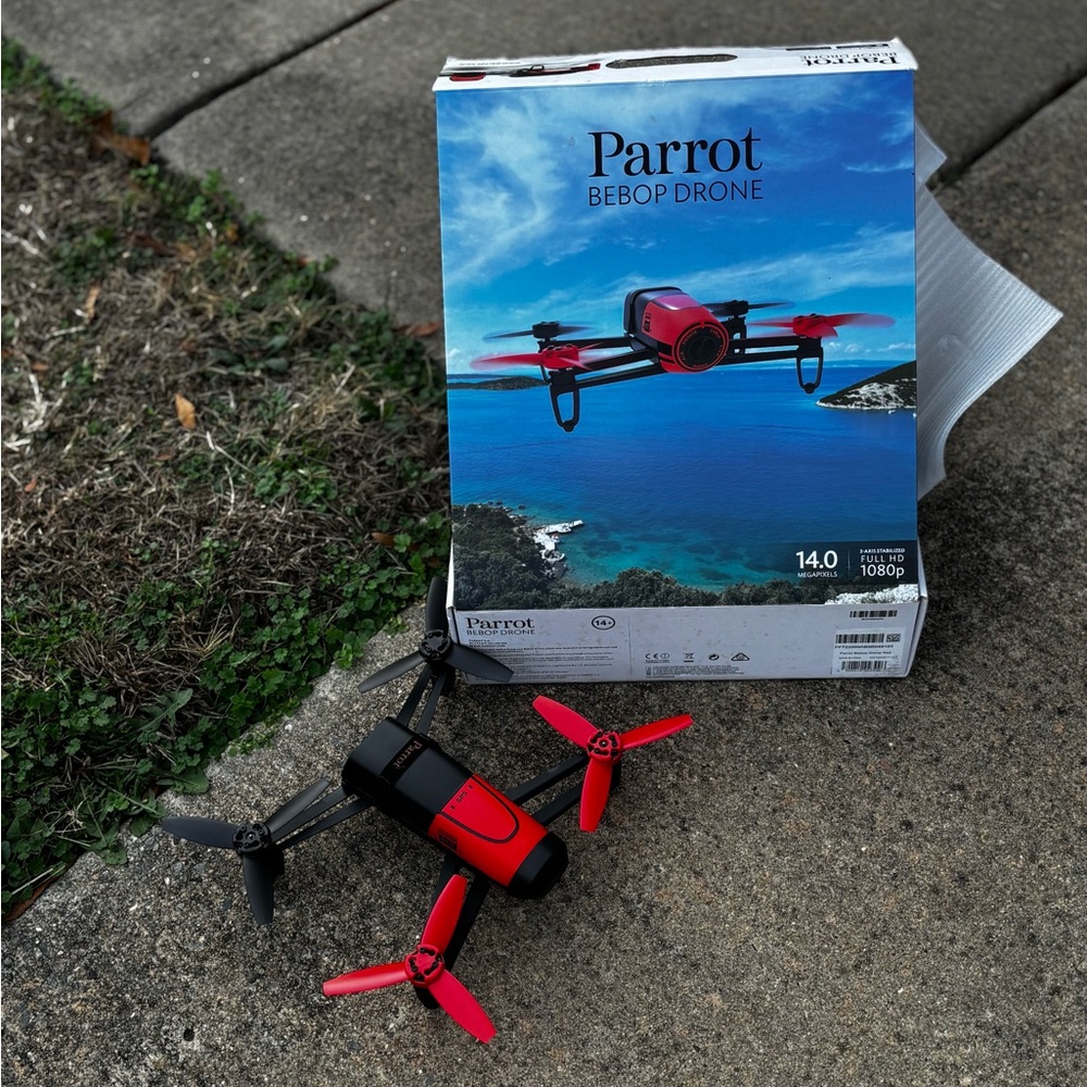 Parrot Bebop Drone in Vibrant Red and Sleek Black